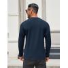 imageCOOFANDY Mens Henley Shirts Long Sleeve Lightweight Button TShirt Casual Basic Tee TopNavy Blue