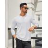 imageCOOFANDY Mens Henley Shirts Long Sleeve Lightweight Button TShirt Casual Basic Tee TopWhite