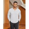 imageCOOFANDY Mens Henley Shirts Long Sleeve Lightweight Button TShirt Casual Basic Tee TopWhite
