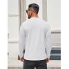 imageCOOFANDY Mens Henley Shirts Long Sleeve Lightweight Button TShirt Casual Basic Tee TopWhite