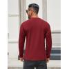 imageCOOFANDY Mens Henley Shirts Long Sleeve Lightweight Button TShirt Casual Basic Tee TopWine Red