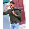 imageCOOFANDY Mens Henley Shirts Long Sleeve TShirt Lightweight Fashion Casual Pullover Tee ShirtArmy Green
