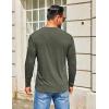 imageCOOFANDY Mens Henley Shirts Long Sleeve TShirt Lightweight Fashion Casual Pullover Tee ShirtArmy Green