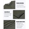 imageCOOFANDY Mens Henley Shirts Long Sleeve TShirt Lightweight Fashion Casual Pullover Tee ShirtArmy Green