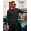 imageCOOFANDY Mens Henley Shirts Long Sleeve TShirt Lightweight Fashion Casual Pullover Tee ShirtBlack