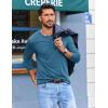 imageCOOFANDY Mens Henley Shirts Long Sleeve TShirt Lightweight Fashion Casual Pullover Tee ShirtBlue