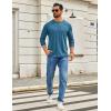 imageCOOFANDY Mens Henley Shirts Long Sleeve TShirt Lightweight Fashion Casual Pullover Tee ShirtBlue