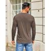 imageCOOFANDY Mens Henley Shirts Long Sleeve TShirt Lightweight Fashion Casual Pullover Tee ShirtBrown