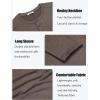 imageCOOFANDY Mens Henley Shirts Long Sleeve TShirt Lightweight Fashion Casual Pullover Tee ShirtBrown