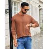 imageCOOFANDY Mens Henley Shirts Long Sleeve TShirt Lightweight Fashion Casual Pullover Tee ShirtCaramel