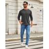 imageCOOFANDY Mens Henley Shirts Long Sleeve TShirt Lightweight Fashion Casual Pullover Tee ShirtDark Grey