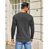 imageCOOFANDY Mens Henley Shirts Long Sleeve TShirt Lightweight Fashion Casual Pullover Tee ShirtDark Grey