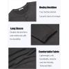 imageCOOFANDY Mens Henley Shirts Long Sleeve TShirt Lightweight Fashion Casual Pullover Tee ShirtDark Grey