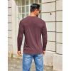 imageCOOFANDY Mens Henley Shirts Long Sleeve TShirt Lightweight Fashion Casual Pullover Tee ShirtDark Red