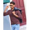 imageCOOFANDY Mens Henley Shirts Long Sleeve TShirt Lightweight Fashion Casual Pullover Tee ShirtDark Red