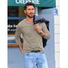 imageCOOFANDY Mens Henley Shirts Long Sleeve TShirt Lightweight Fashion Casual Pullover Tee ShirtDeep Khaki