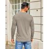 imageCOOFANDY Mens Henley Shirts Long Sleeve TShirt Lightweight Fashion Casual Pullover Tee ShirtDeep Khaki