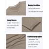 imageCOOFANDY Mens Henley Shirts Long Sleeve TShirt Lightweight Fashion Casual Pullover Tee ShirtDeep Khaki