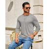 imageCOOFANDY Mens Henley Shirts Long Sleeve TShirt Lightweight Fashion Casual Pullover Tee ShirtLight Grey