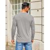 imageCOOFANDY Mens Henley Shirts Long Sleeve TShirt Lightweight Fashion Casual Pullover Tee ShirtLight Grey