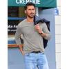 imageCOOFANDY Mens Henley Shirts Long Sleeve TShirt Lightweight Fashion Casual Pullover Tee ShirtLight Grey
