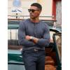 imageCOOFANDY Mens Henley Shirts Long Sleeve TShirt Lightweight Fashion Casual Pullover Tee ShirtNavy Blue