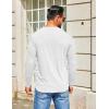 imageCOOFANDY Mens Henley Shirts Long Sleeve TShirt Lightweight Fashion Casual Pullover Tee ShirtWhite