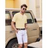 imageCOOFANDY Mens Henley Shirts Short Sleeve Casual Basic Tee Summer Button Henley Soild T ShirtsCream