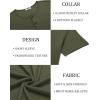imageCOOFANDY Mens Henley Shirts Short Sleeve Fashion Casual TShirts Summer Button Basic TeeArmy Green