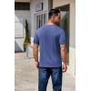 imageCOOFANDY Mens Henley Shirts Short Sleeve Fashion Casual TShirts Summer Button Basic TeeAzure Blue