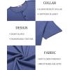 imageCOOFANDY Mens Henley Shirts Short Sleeve Fashion Casual TShirts Summer Button Basic TeeAzure Blue