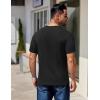 imageCOOFANDY Mens Henley Shirts Short Sleeve Fashion Casual TShirts Summer Button Basic TeeBlack