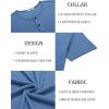 imageCOOFANDY Mens Henley Shirts Short Sleeve Fashion Casual TShirts Summer Button Basic TeeBlue