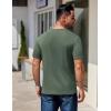 imageCOOFANDY Mens Henley Shirts Short Sleeve Fashion Casual TShirts Summer Button Basic TeeGreen
