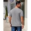 imageCOOFANDY Mens Henley Shirts Short Sleeve Fashion Casual TShirts Summer Button Basic TeeLight Grey
