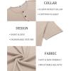 imageCOOFANDY Mens Henley Shirts Short Sleeve Fashion Casual TShirts Summer Button Basic TeeLight Khaki