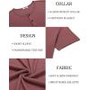 imageCOOFANDY Mens Henley Shirts Short Sleeve Fashion Casual TShirts Summer Button Basic TeeRed