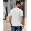 imageCOOFANDY Mens Henley Shirts Short Sleeve Fashion Casual TShirts Summer Button Basic TeeWhite