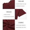 imageCOOFANDY Mens Henley Shirts Short Sleeve Fashion Casual TShirts Summer Button Basic TeeWine Red