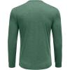 imageCOOFANDY Mens Henley TShirt Long Sleeve Casual Lightweight Pullover Shirts Soft Stretch Basic Tees Fall TopsGreen