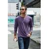 imageCOOFANDY Mens Henley TShirt Long Sleeve Casual Lightweight Pullover Shirts Soft Stretch Basic Tees Fall TopsPurple