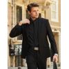 imageCOOFANDY Mens Long Sleeve Button Down Shirts Casual Untucked Shirts for Men Dress Shirts Wedding ShirtsA Black