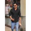 imageCOOFANDY Mens Long Sleeve Button Down Shirts Casual Untucked Shirts for Men Dress Shirts Wedding ShirtsA Black