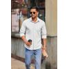 imageCOOFANDY Mens Long Sleeve Button Down Shirts Casual Untucked Shirts for Men Dress Shirts Wedding ShirtsA White