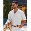 imageCOOFANDY Mens Long Sleeve Button Down Shirts Casual Untucked Shirts for Men Dress Shirts Wedding ShirtsA White