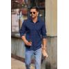 imageCOOFANDY Mens Long Sleeve Button Down Shirts Casual Untucked Shirts for Men Dress Shirts Wedding ShirtsAnchornavy