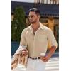 imageCOOFANDY Mens Long Sleeve Button Down Shirts Casual Untucked Shirts for Men Dress Shirts Wedding ShirtsBeige