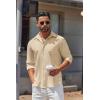imageCOOFANDY Mens Long Sleeve Button Down Shirts Casual Untucked Shirts for Men Dress Shirts Wedding ShirtsBeige