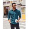 imageCOOFANDY Mens Long Sleeve Button Down Shirts Casual Untucked Shirts for Men Dress Shirts Wedding ShirtsBlue