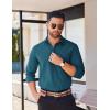 imageCOOFANDY Mens Long Sleeve Button Down Shirts Casual Untucked Shirts for Men Dress Shirts Wedding ShirtsBlue